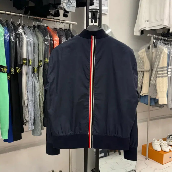 [BUNJANG] Thom Browne Back Tricolor Ripstop Bomber Jacket / [2] 톰브라운 백삼선 립스탑 봄버 자켓