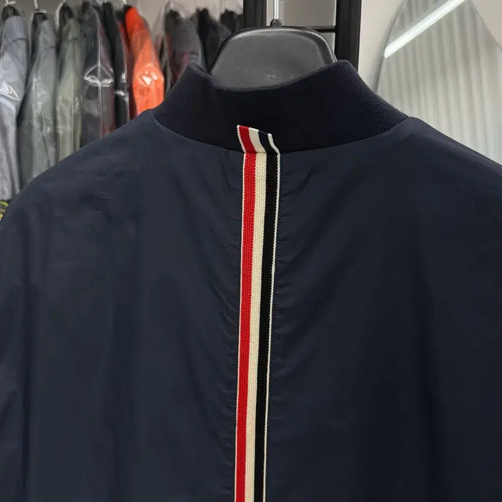 [BUNJANG] Thom Browne Back Tricolor Ripstop Bomber Jacket / [2] 톰브라운 백삼선 립스탑 봄버 자켓