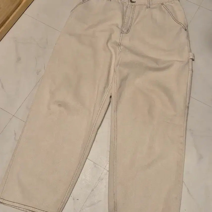 [BUNJANG] WE CANDERS Ivory Denim Pants (XL) / 위캔더스 아이보리 데님(xl 사이즈)