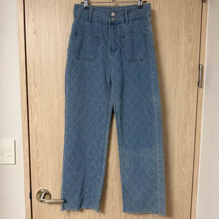 [BUNJANG] Diamond Pattern Denim Pants - Medium / 다이아몬드 패턴 데님 팬츠[M]