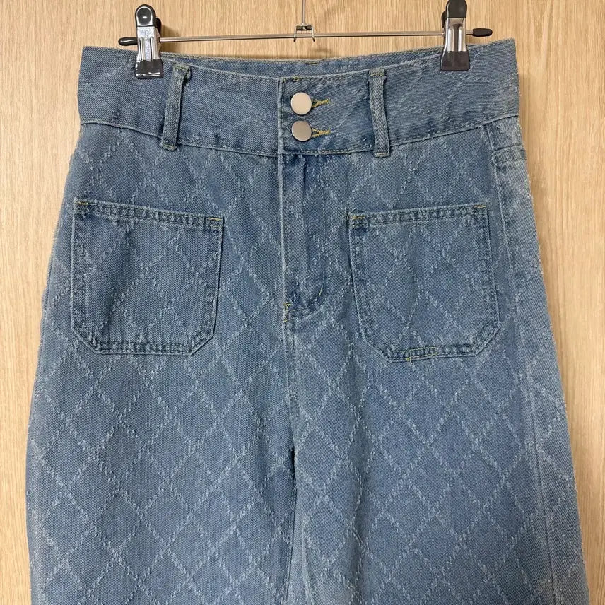 [BUNJANG] Diamond Pattern Denim Pants - Medium / 다이아몬드 패턴 데님 팬츠[M]
