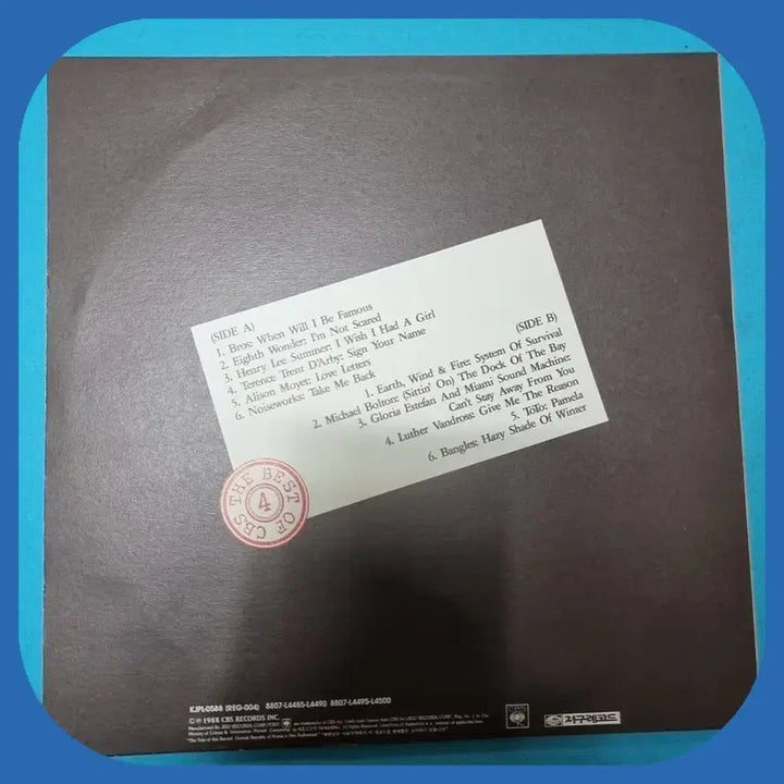 [BUNJANG] THE BEST OD CBS VOL.4 LP / THE BEST OD CBS VOL.4 LP M/M