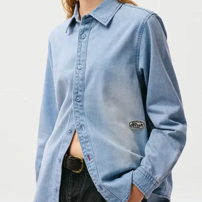 [BUNJANG] Kirsh Denim Shirt Light Wash / 키르시 데님 셔츠 연청