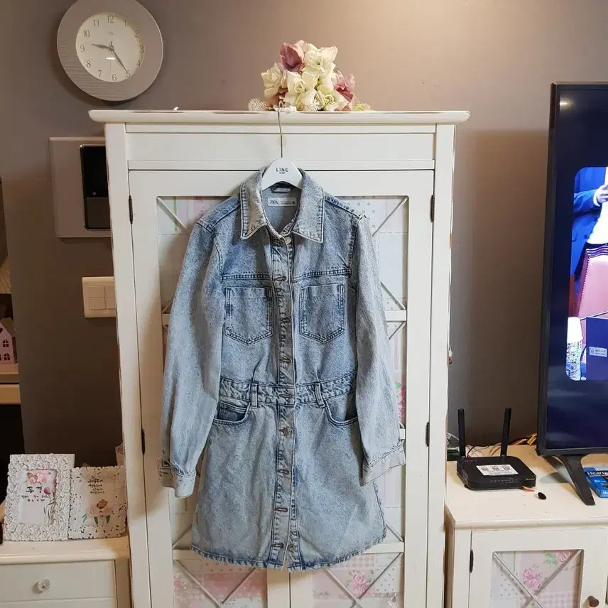[BUNJANG] Zara Denim Mini Dress Size 55 / 자라 데님원피스/55