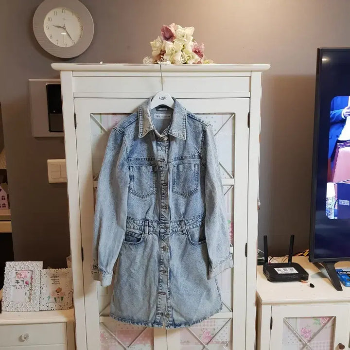 [BUNJANG] Zara Denim Mini Dress Size 55 / 자라 데님원피스/55