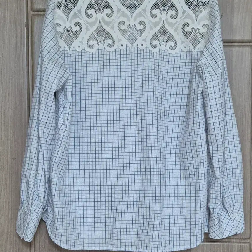 [BUNJANG] Sandro Paris Check Lace Blouse / 산드로 체크 레이스 블라우스(여성)