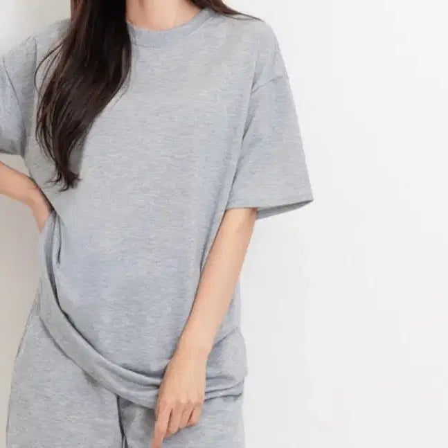 [BUNJANG] Roundneck T-Shirt Grey / 타올 라운드티셔츠 그레이컬러