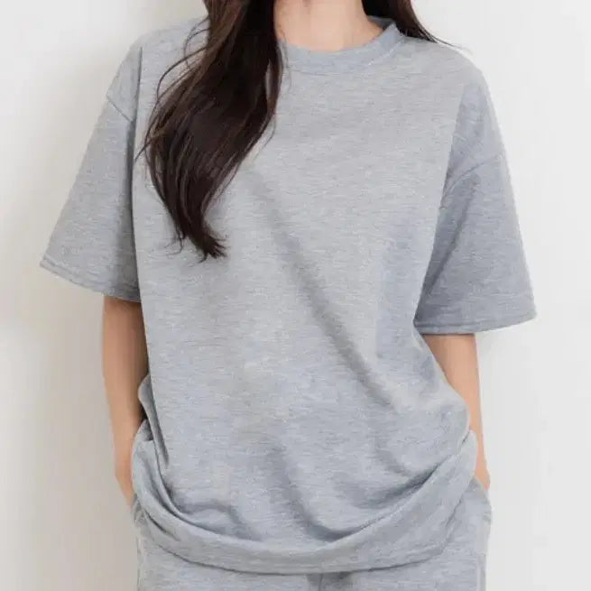 [BUNJANG] Roundneck T-Shirt Grey / 타올 라운드티셔츠 그레이컬러