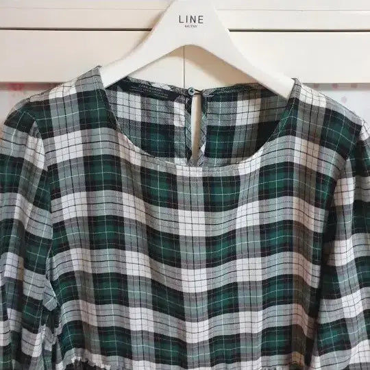 [BUNJANG] Zara Checked Long Sleeve Mini Dress / 자라 원피스/55반-66