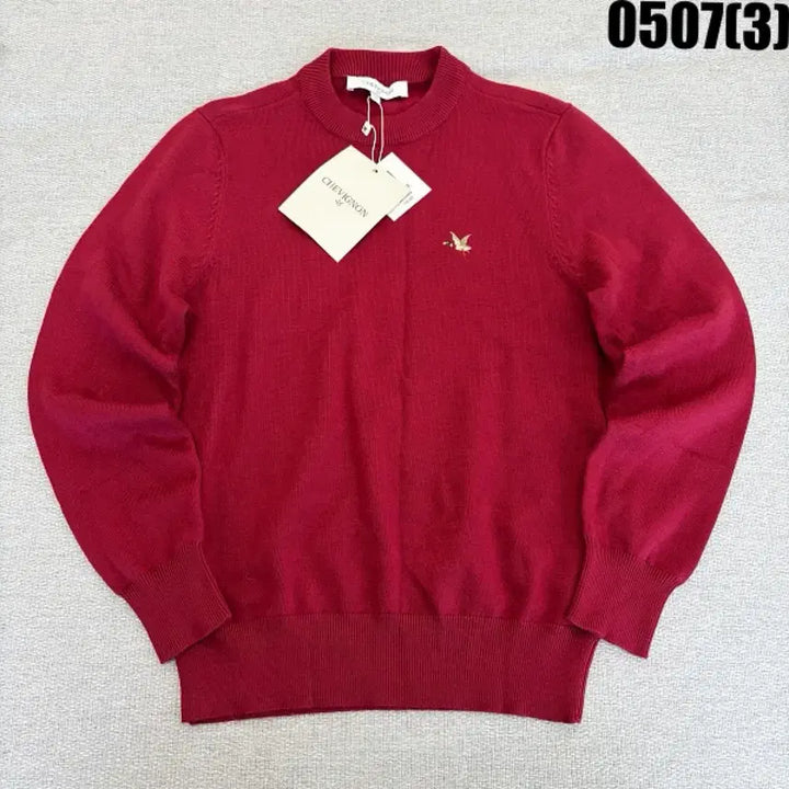 [BUNJANG] Chevignon Red Knit Top Size 90 / Chevignon 쉐비뇽 레드 니트 탑 90 0507