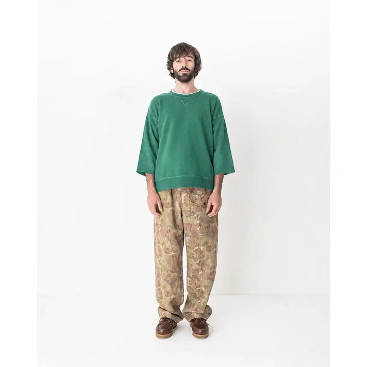 [BUNJANG] Visvim Jumbo Sweat 3/4 Uneven Dye Green Size 4 / 비즈빔 점보 스웻 3/4 언이븐 다이 그린 4사이즈 Visvim