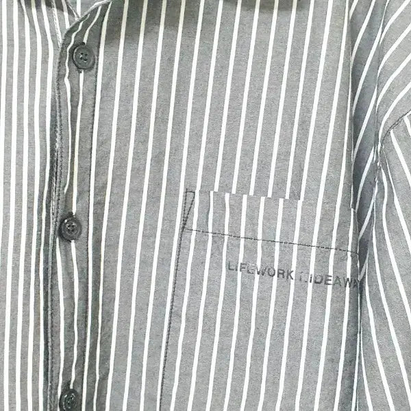 [BUNJANG] LIFEWORK Overfit Stripe Shirt L / [LIFEWORK] 라이프워크 오버핏 스트라이프 셔츠