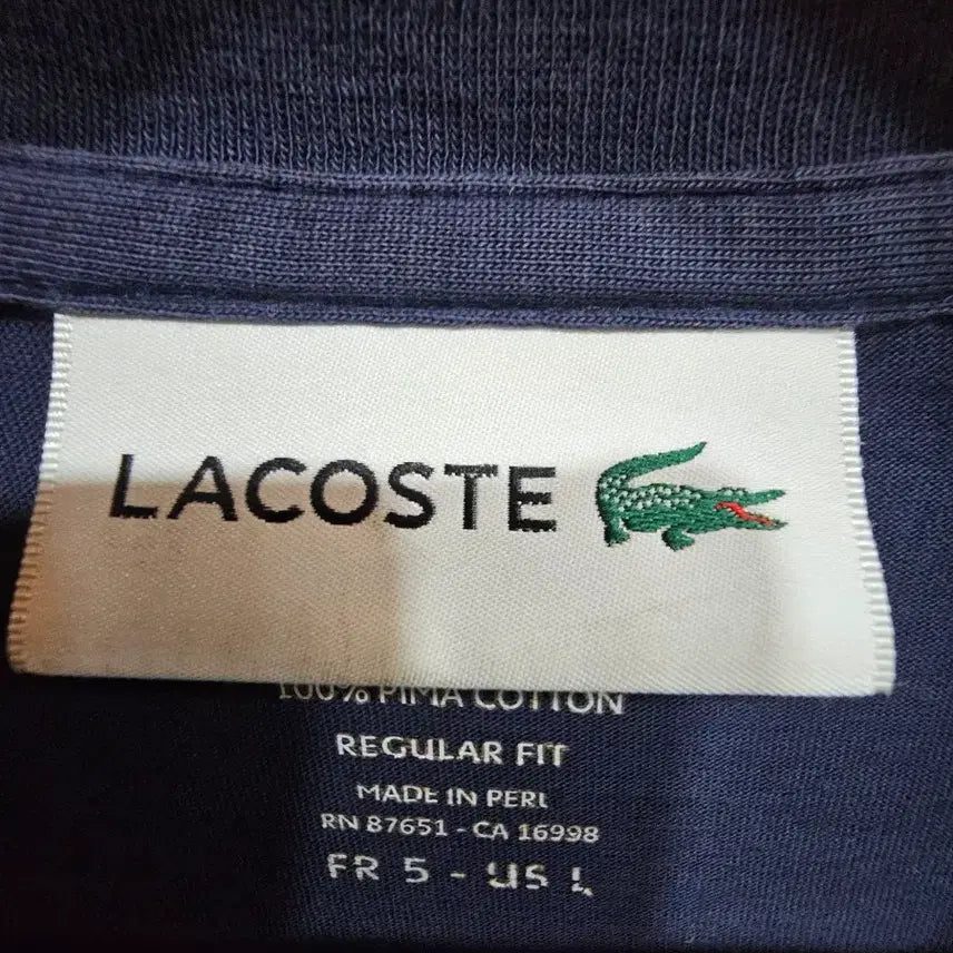 [BUNJANG] Lacoste Navy Short Sleeve T-Shirt / 라코스테 네이비 반팔 티셔츠