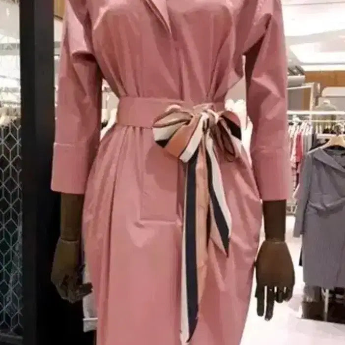 [BUNJANG] JIGOTT Belted Shirt Dress / 지고트 셔츠형 벨트 원피스  66 사이즈