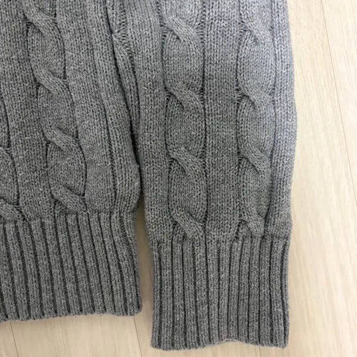 [BUNJANG] Polo Ralph Lauren Cable Knit Sweater Grey / 폴로 랄프로렌 케이블 니트 회색