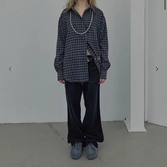 [BUNJANG] LCDC Navy Check Shirt / LCDC 네이비 체크 셔츠