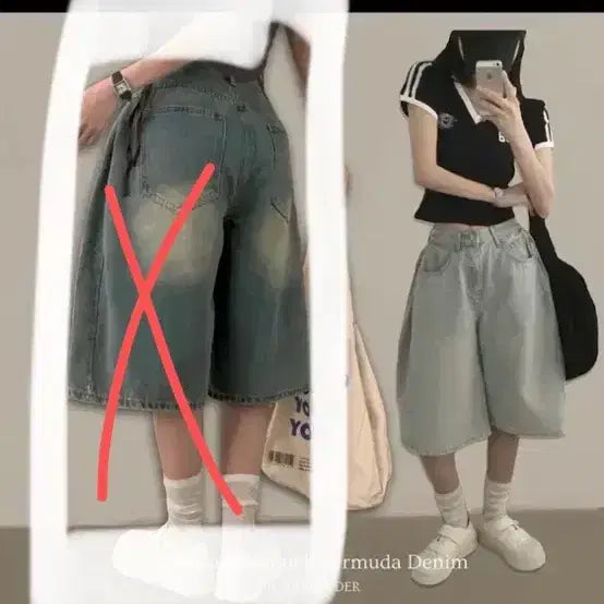 [BUNJANG] Bermuda Shorts (Denim and Cotton) / 버뮤다