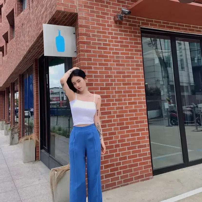 [BUNJANG] Pale Jaded Slacks / 페일제이드 슬랙스 블루, 스카이블루, 아이보리, 블랙 사이즈s-m