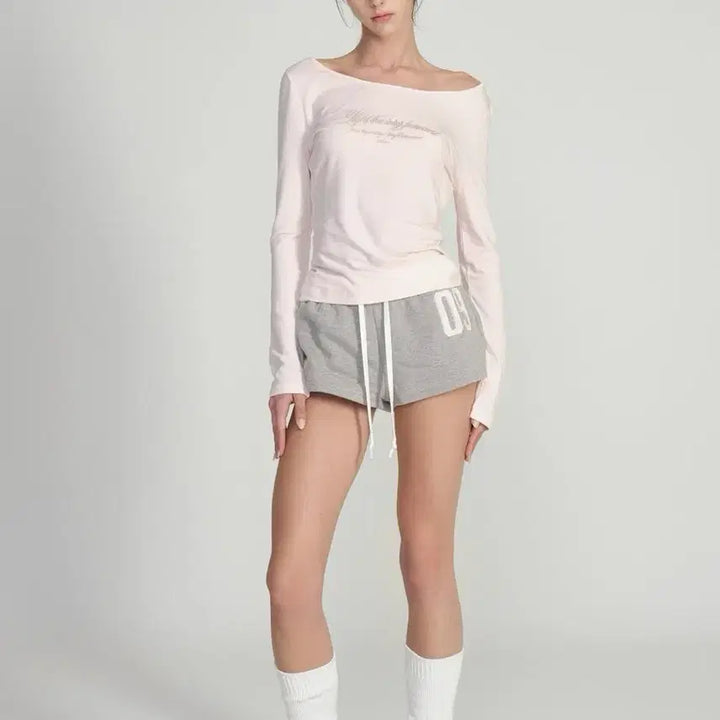 [BUNJANG] Kleesier 09 Numbering Shorts Gray/Pink / 새상품) 클리시어 09 넘버링 쇼츠 gray/pink kleesier