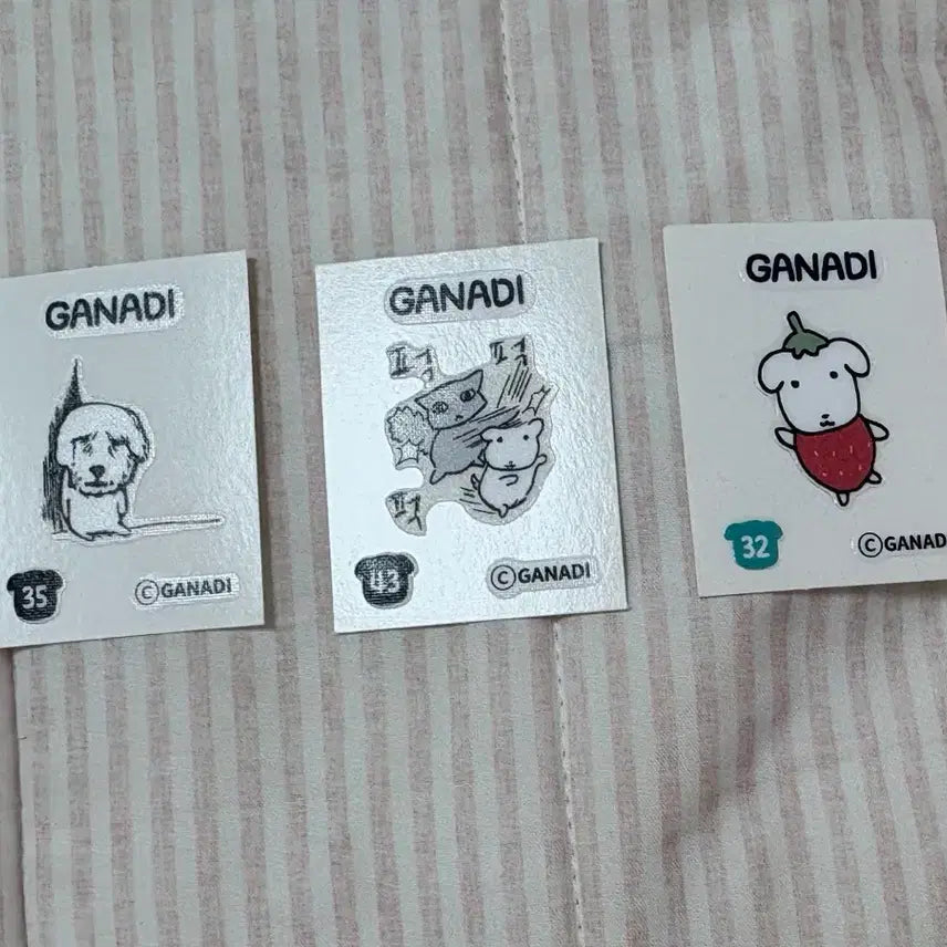 [BUNJANG] Ganadi Sticker Set / 가나디 띠부씰 32, 35, 43