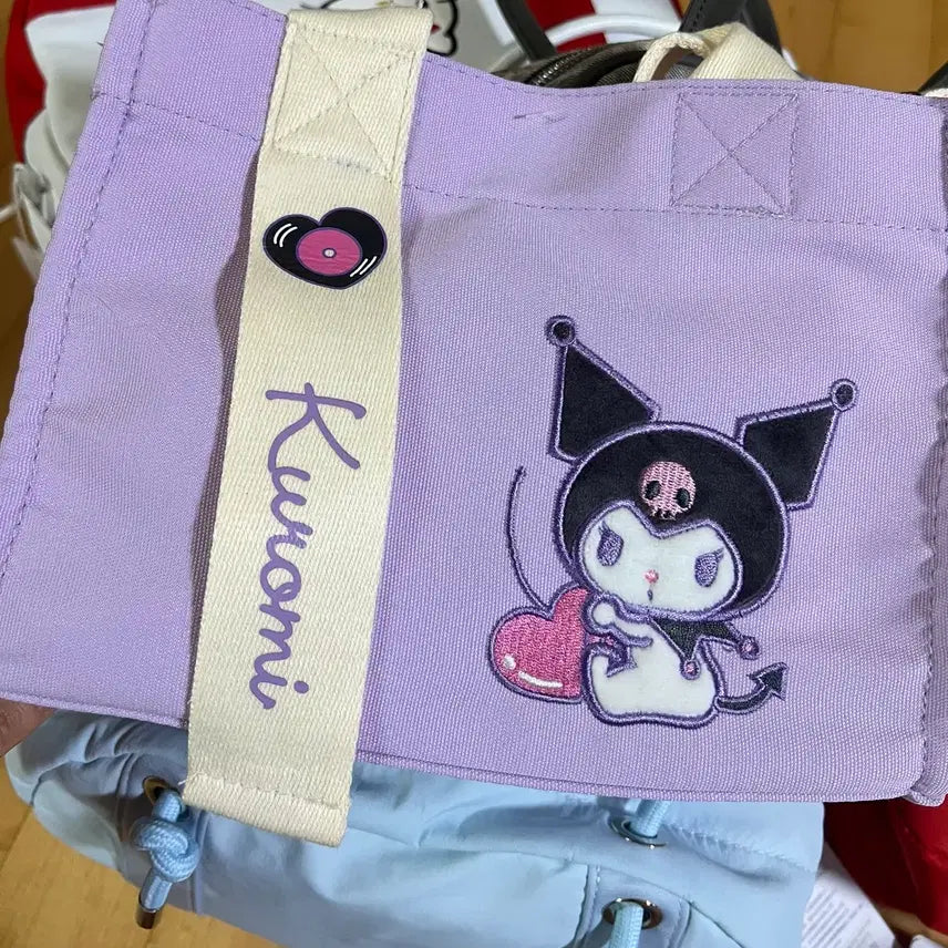 [BUNJANG] Kuromi Canvas Tote Bag Purple / 쿠로미 캔버스 토트백 퍼플