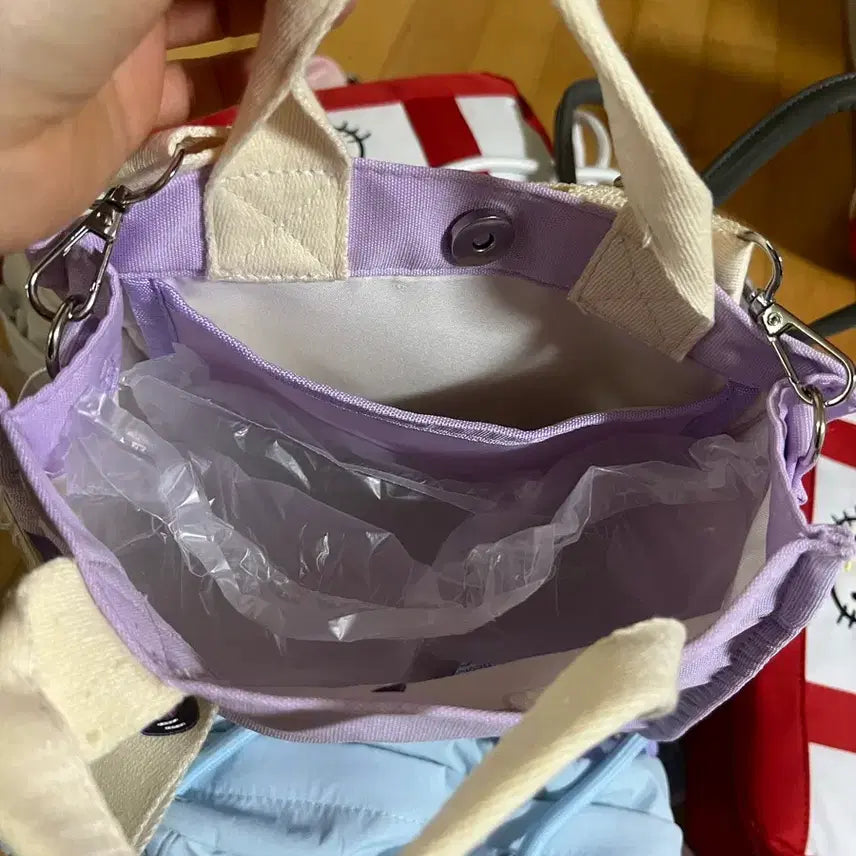 [BUNJANG] Kuromi Canvas Tote Bag Purple / 쿠로미 캔버스 토트백 퍼플