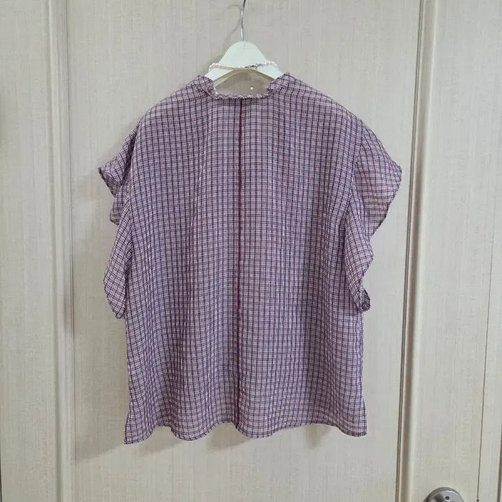 [BUNJANG] ON&amp;ON Check Frill Blouse / 온앤온 체크 프릴블라우스