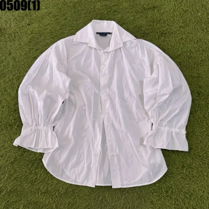 [BUNJANG] Ralph Lauren White Puff Sleeve Blouse / 랄프로렌 화이트 퍼프 블라우스 002