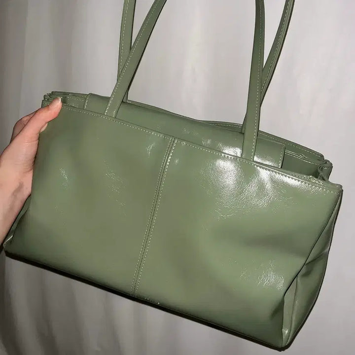 [BUNJANG] Squareline Shoulder Bag Mint / 스퀘어라인 라자백 민트