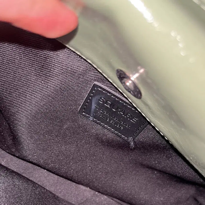 [BUNJANG] Squareline Shoulder Bag Mint / 스퀘어라인 라자백 민트