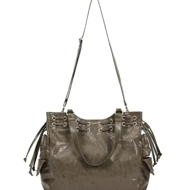[BUNJANG] DEINET New Stud String Big Bag Khaki / 다이닛 DEINET 뉴 스터드 스트링 빅백 카키