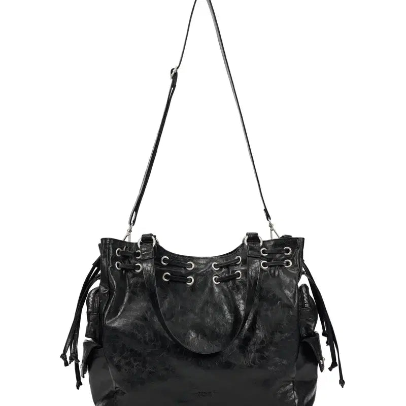 [BUNJANG] DEINET New Stud String Big Bag Black / 다이닛 DEINET 뉴 스터드 스트링 빅백 블랙