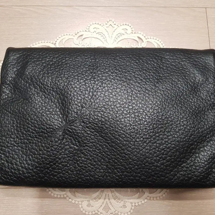 [BUNJANG] Lovecat Leather Big Clutch Bag / 러브캣 가죽 빅클러치백
