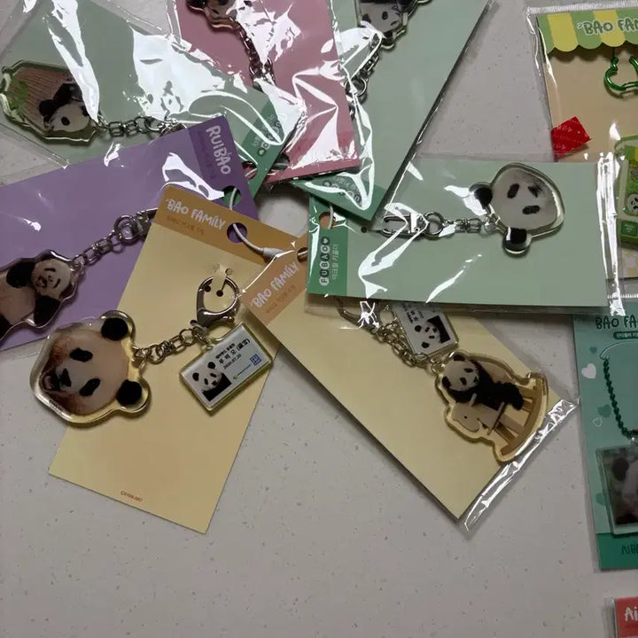 [BUNJANG] Everland Bao Family Keychain Bundle Set / 에버랜드 푸바오 바오패밀리 일괄