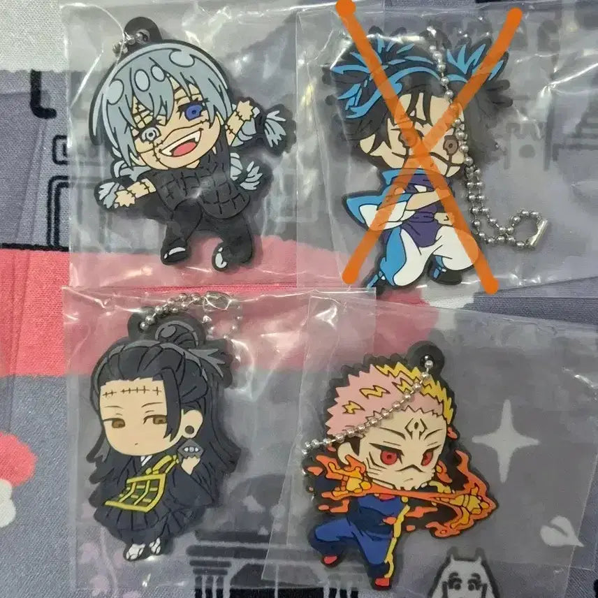 [BUNJANG] Jujutsu Kaisen Shibuya Incident Deformed Rubber Mascot Keychain Set / 주술회전 시부야사변 데포러버 고무 마스코트 키링 가챠 러버스트랩
