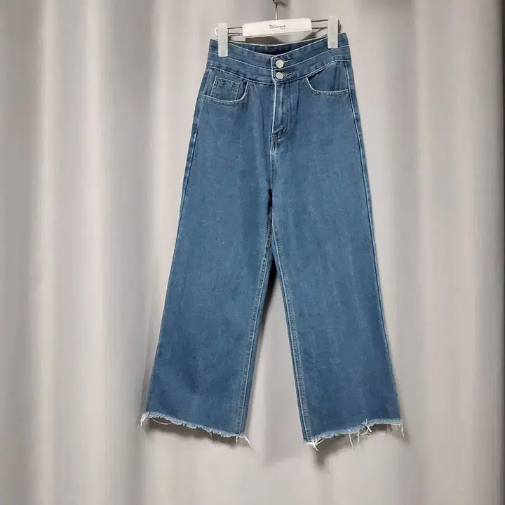 [BUNJANG] Two-Button Wide Denim Pants / 투버튼 와이드 데님