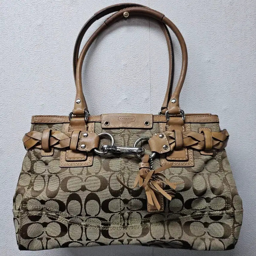 [BUNJANG] Coach Jacquard Pattern Shoulder Bag / 코치 쟈카드 패턴 숄더백