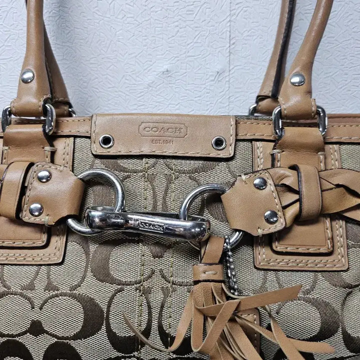 [BUNJANG] Coach Jacquard Pattern Shoulder Bag / 코치 쟈카드 패턴 숄더백
