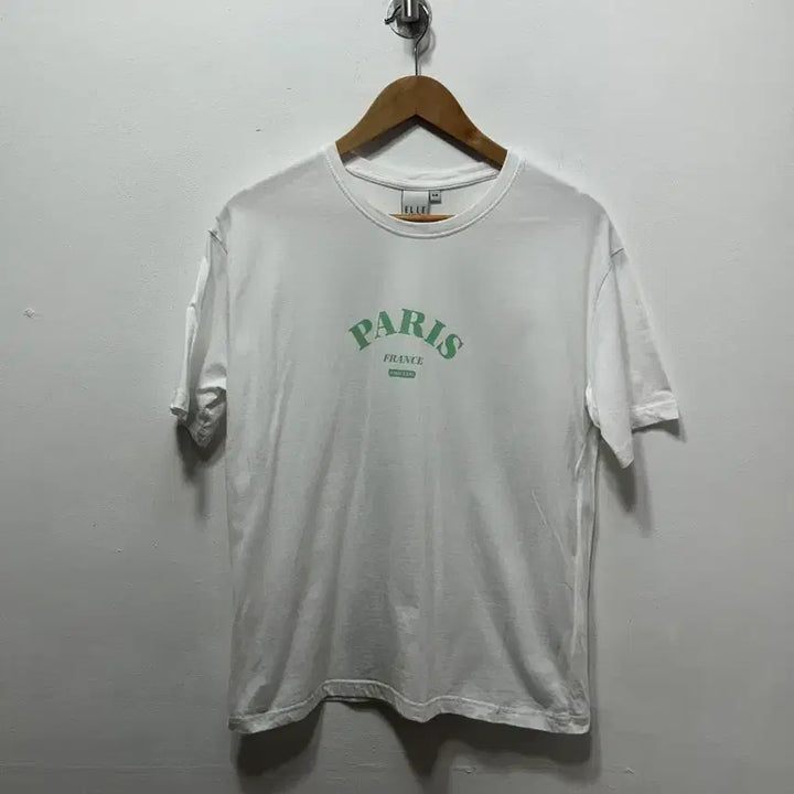 [BUNJANG] ELLE Paris Printing Short Sleeve T-Shirt White / ELLE 파리 프린팅 반팔 티셔츠 화이트 s/m