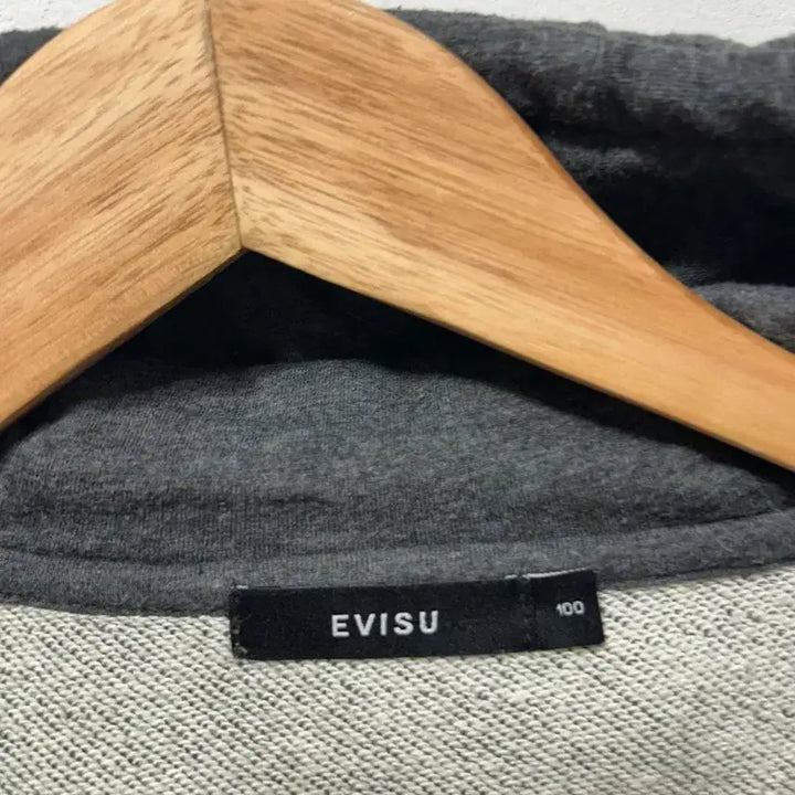 [BUNJANG] Evisu Gray Hoodie Zip-up L / 에비수 그레이 후드집업 L