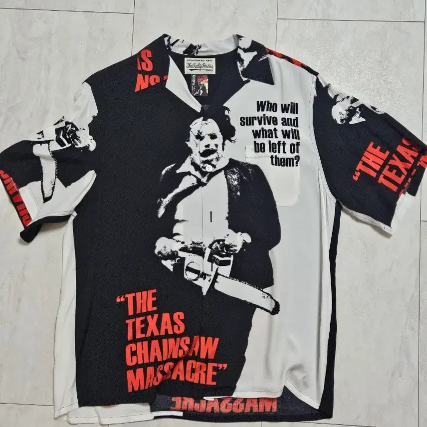 [BUNJANG] Wackomaria Texas Chainsaw Hawaiian Shirt / [M]최종가 와코마리아 텍사스체인소 하와이안 셔츠
