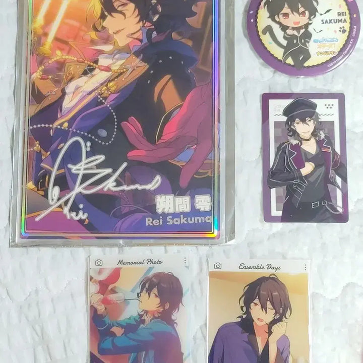 [BUNJANG] Ensemble Stars! Sakuma Rei Nijiiro Kaiwa Portrait Nanjatown Can Badge Emoca Bundle Set / 앙스타 사쿠마 레이 무지개 개화 포토레이트 난쟈타운 캔뱃지 에모카