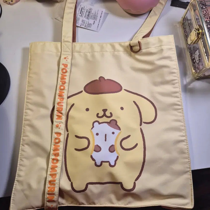 [BUNJANG] Sanrio Pompompurin Yellow Tote Bag / 미사용)산리오 폼폼푸린 옐로우 토트백