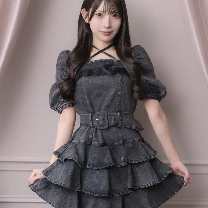 [BUNJANG] Pium Denim Dress / pium 피움 스나계 데님 원피스 양산형 지뢰계