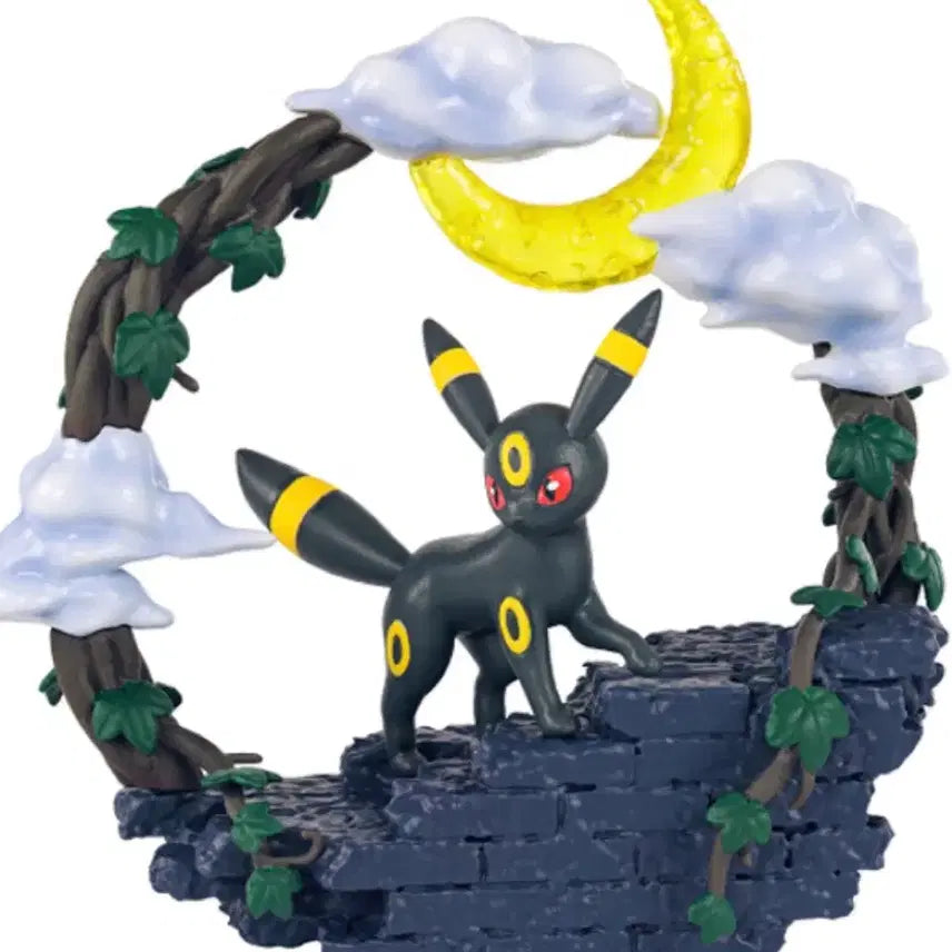 [BUNJANG] Re-Ment Circular Diorama Collection Umbreon Figure / 포켓몬 리멘트 서큘러 디오라마 피규어 블래키