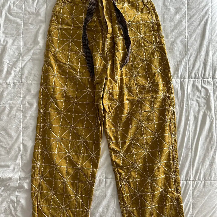 [BUNJANG] Kapital Embroidered Collar Denim Easy Pants / [2] 캐피탈 자수 카라 데님 이지 팬츠