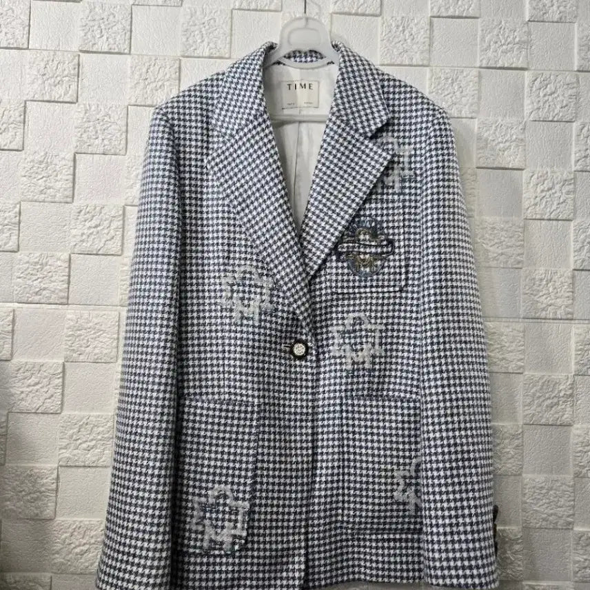 [BUNJANG] Time 23 Houndstooth Jacket / 타임 23년 하운드투스 자켓 새상급