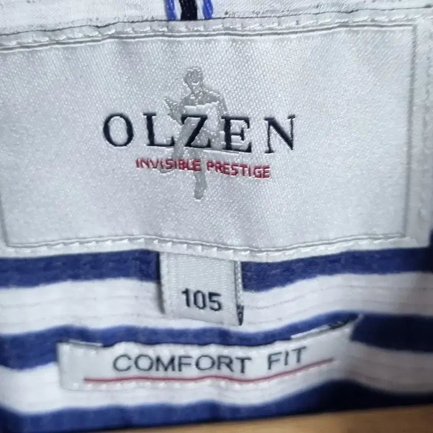 [BUNJANG] Olzen Blue Stripe Short Sleeve Shirt / 105) 올젠 블루 스트라이프 반팔셔츠 남방