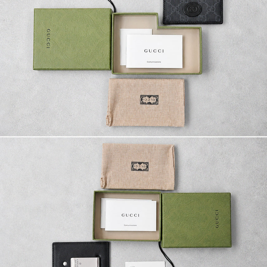 [BUNJANG] Gucci Interlocking Supreme Money Clip Card Wallet / 구찌 인터로킹 수프림 머니클립 카드지갑