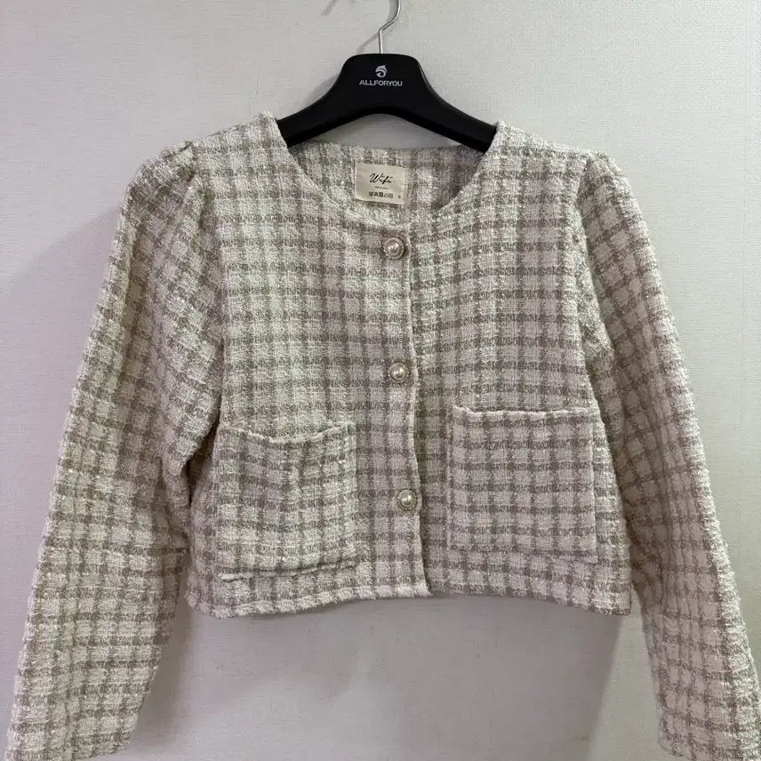 [BUNJANG] Ivory Tweed Cropped Jacket / 트위드자켓 아이보리